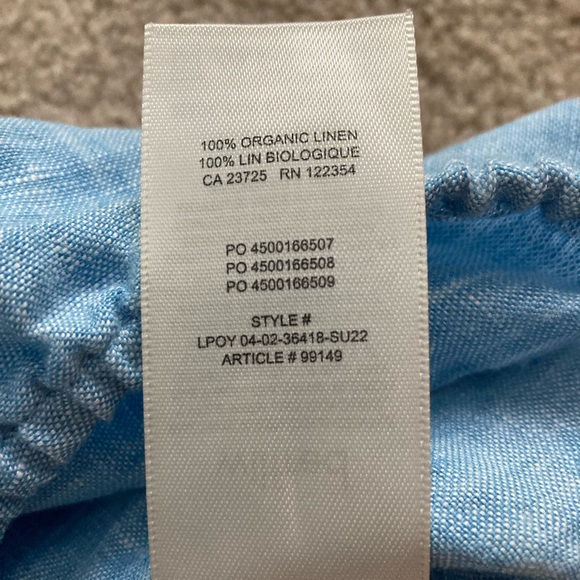 NWT Aritzia Wilfred “ethereal” linen top, chambray buoy blue, size S - Picture 12 of 15